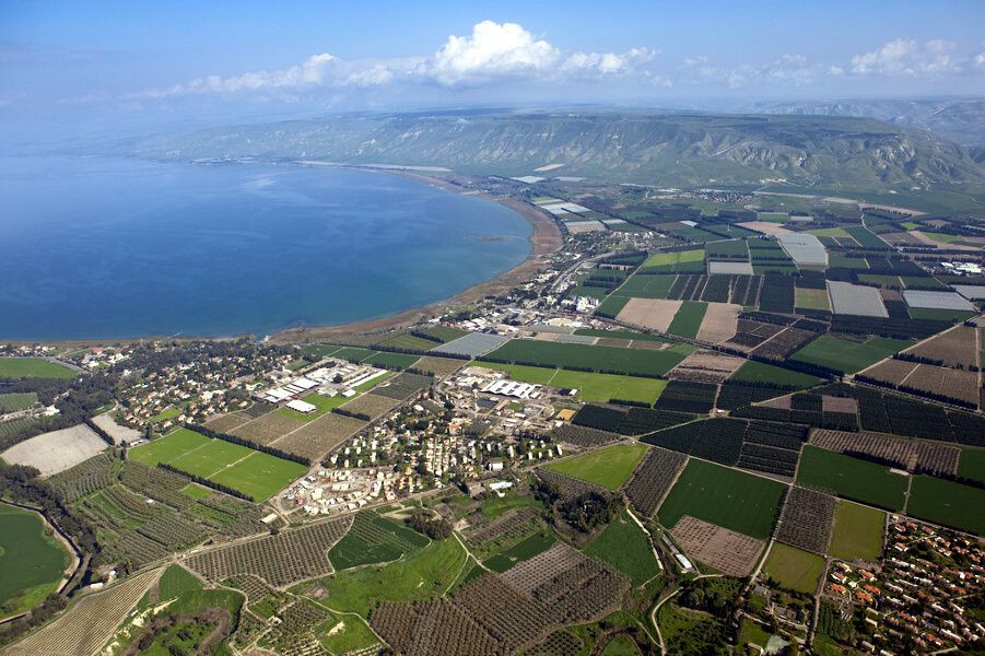 Israel vista aerea del Mar de GALILEE