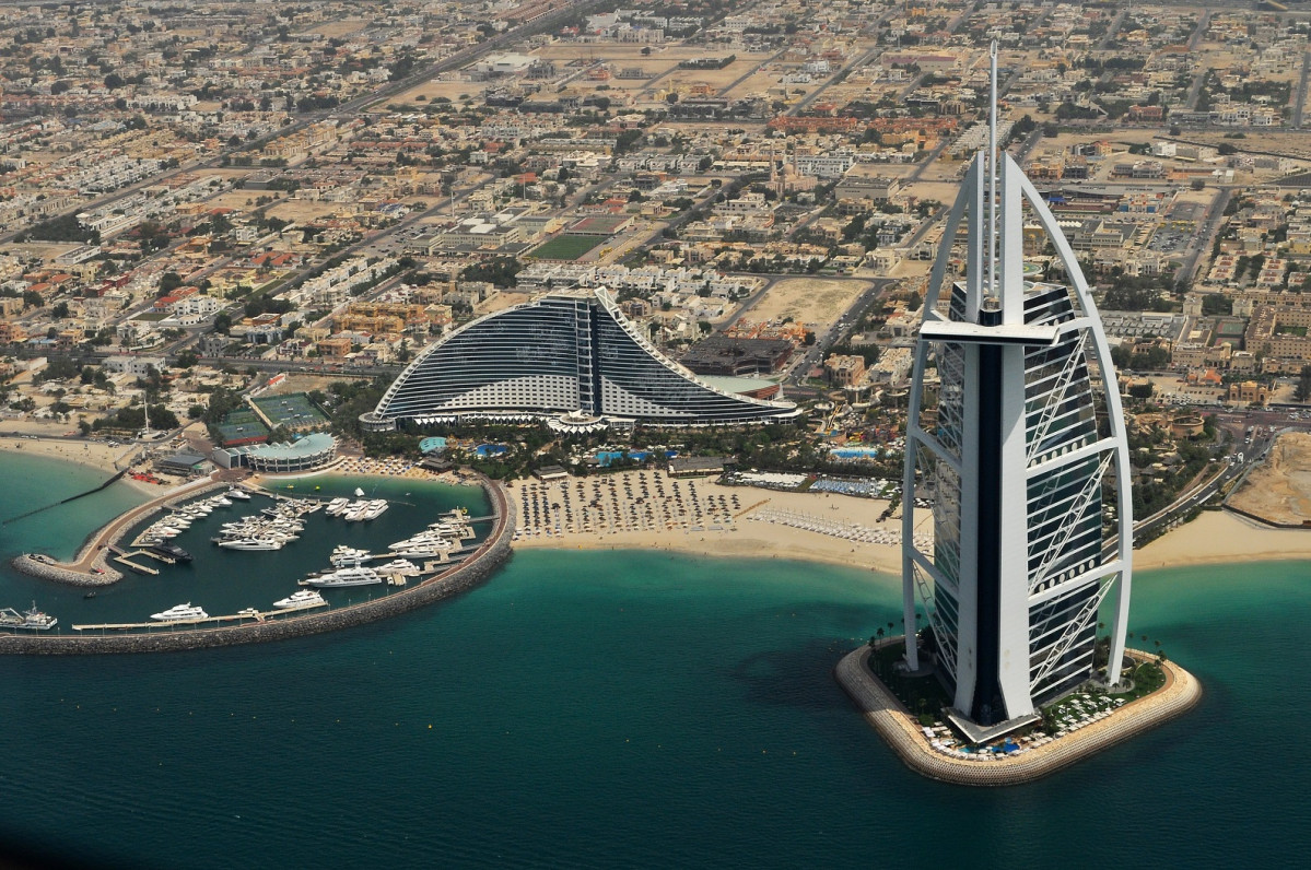 Dubai cityscape with burj al arab jumeirah