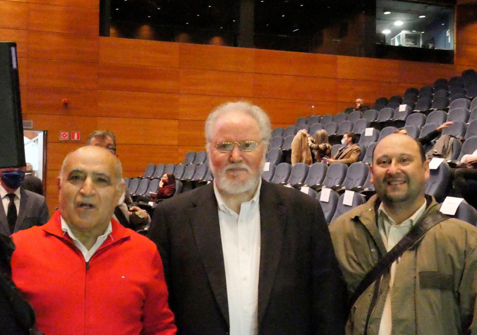 Anton Alonso, Anton Pulido e o autor do articulo X. L. Fernandez Carnicero (foto, Jocabed Fernandez)