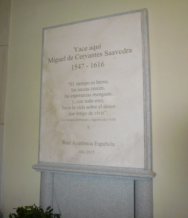 PlacaconmemorativadelosrestosdeCervantes