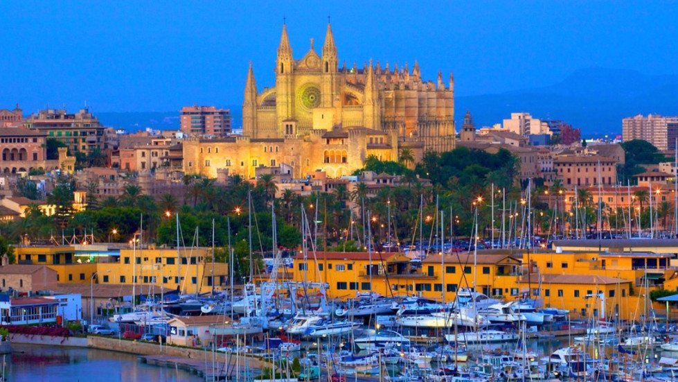 Palma de Mallorca Pan´rámica desde desde el puerto