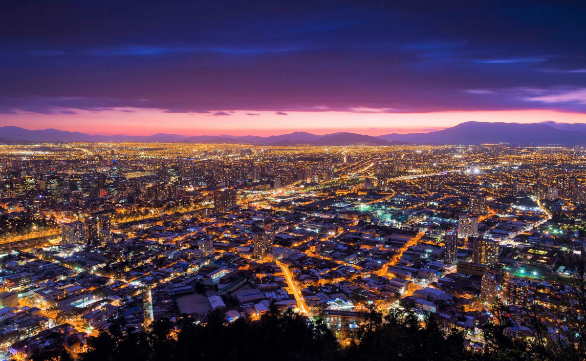 Santiago de Chile anochecer