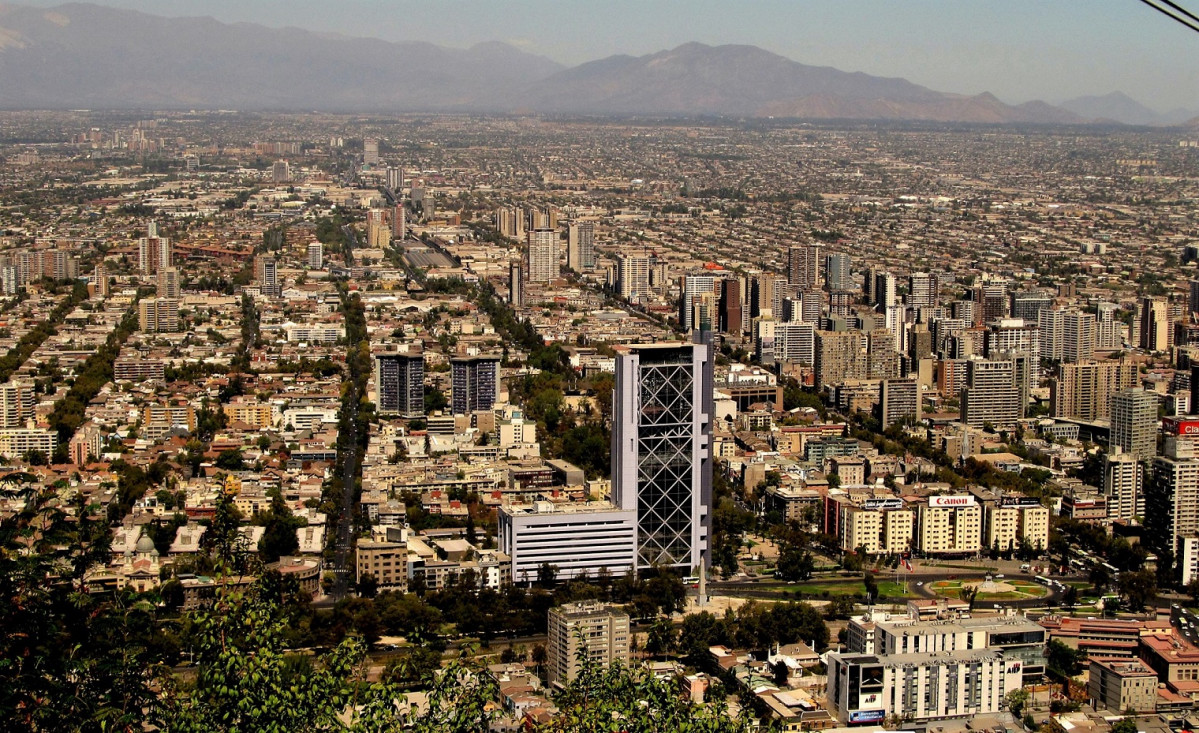 Vista de Santiago desde Cerro San Cristu00f3bal. 1520