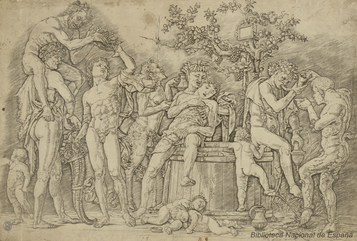 Bacanal con la cuba Autor Andrea Mategna