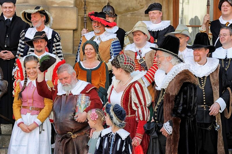 Un momento del desfille callejero en Rothenburg