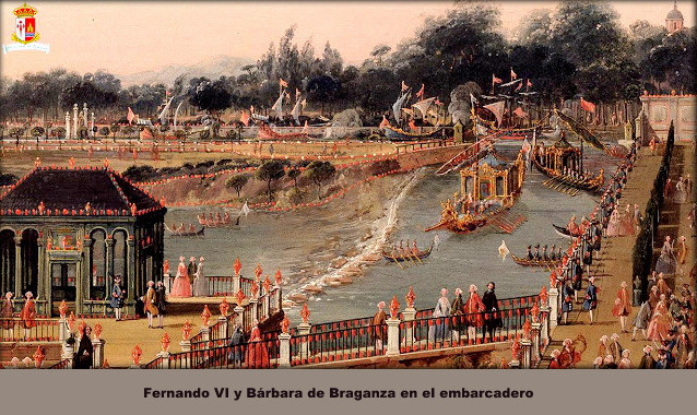 Fernando VI y Bárbara de Braganza en los jardines de Aranjuez (1)