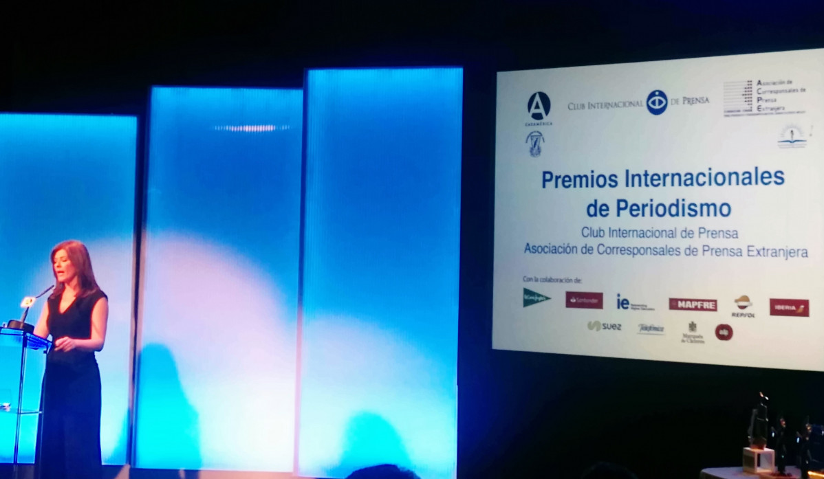 Presentaciu00f3n de los premios a cargo de Lara Siscar, periodista y presentadora de TVE
