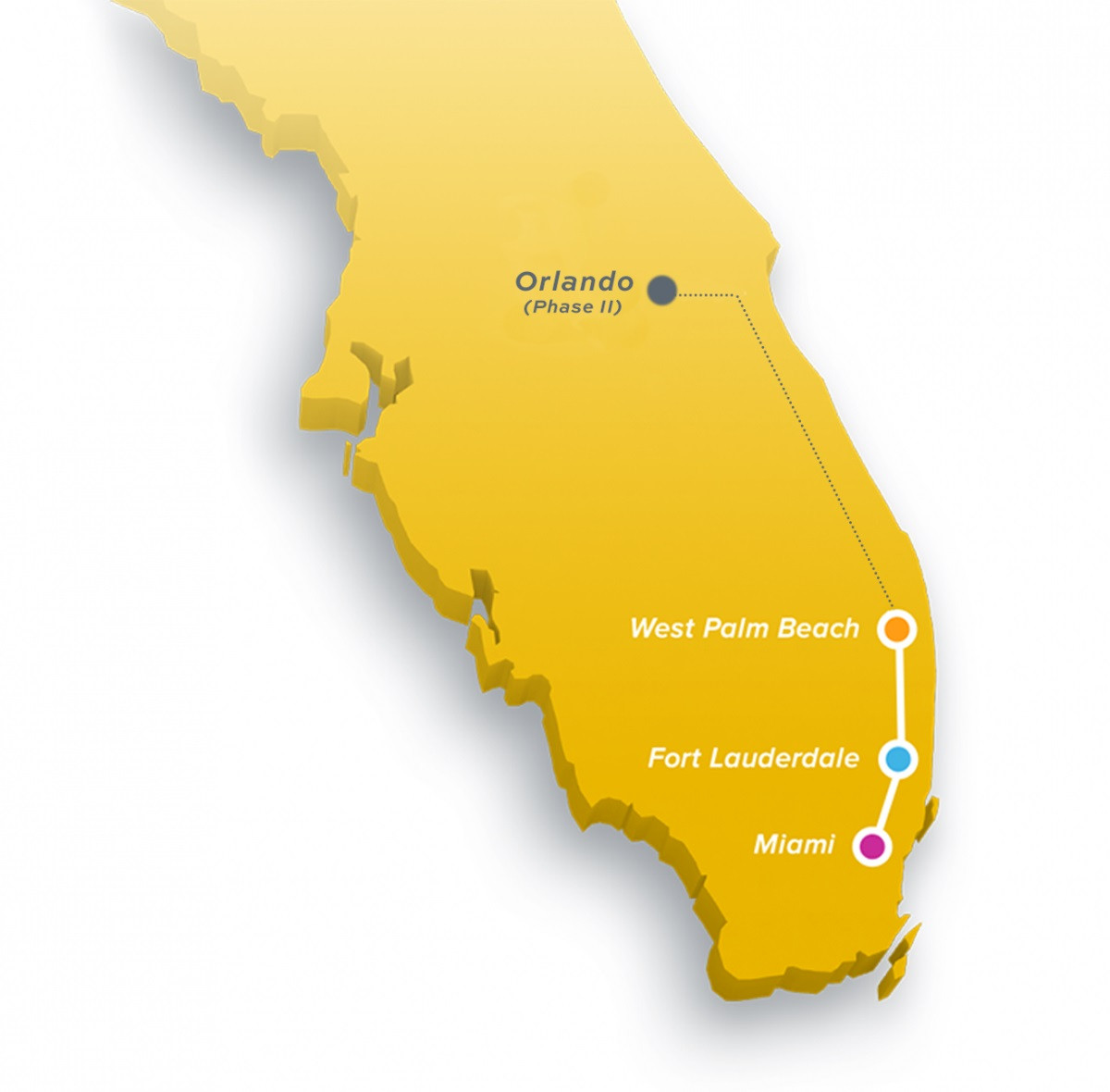 florida, en tren, desde miami a palm beach