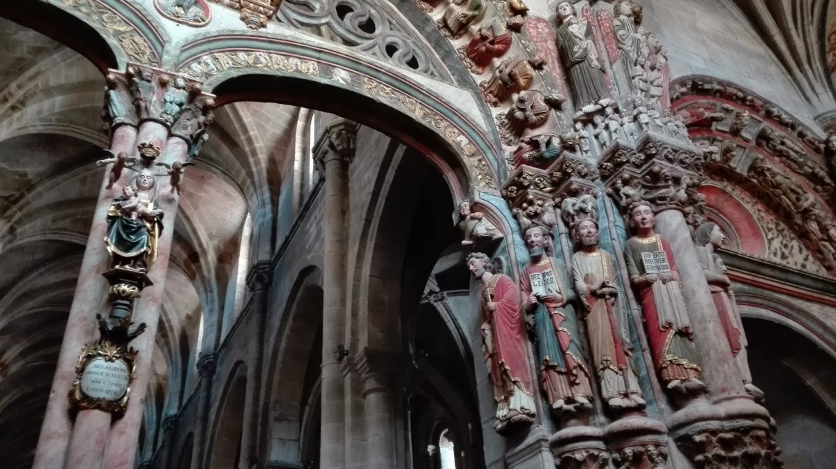 Ourense Cathedral in Ourense Portico