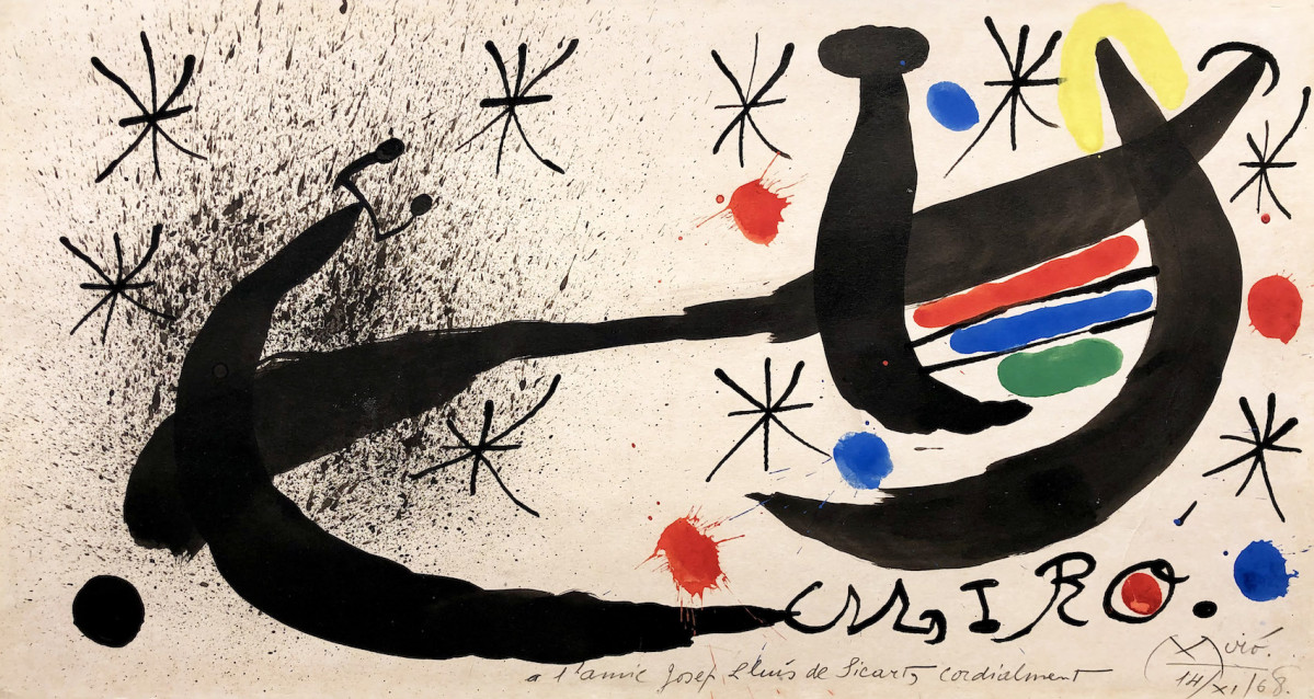 JoanMiró Proyecto para catálogo exposición  Miró Barcelona 1968 1969 Galería Jordi Pascual