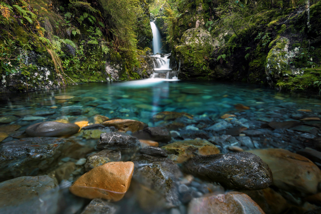 Nueva Zelanda Cataratas  avalanche creek Arthur's Pass