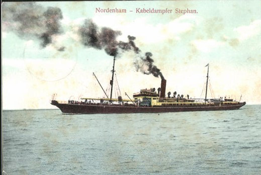 AK Nordenham Kabeldampfer Stephan auf See r
