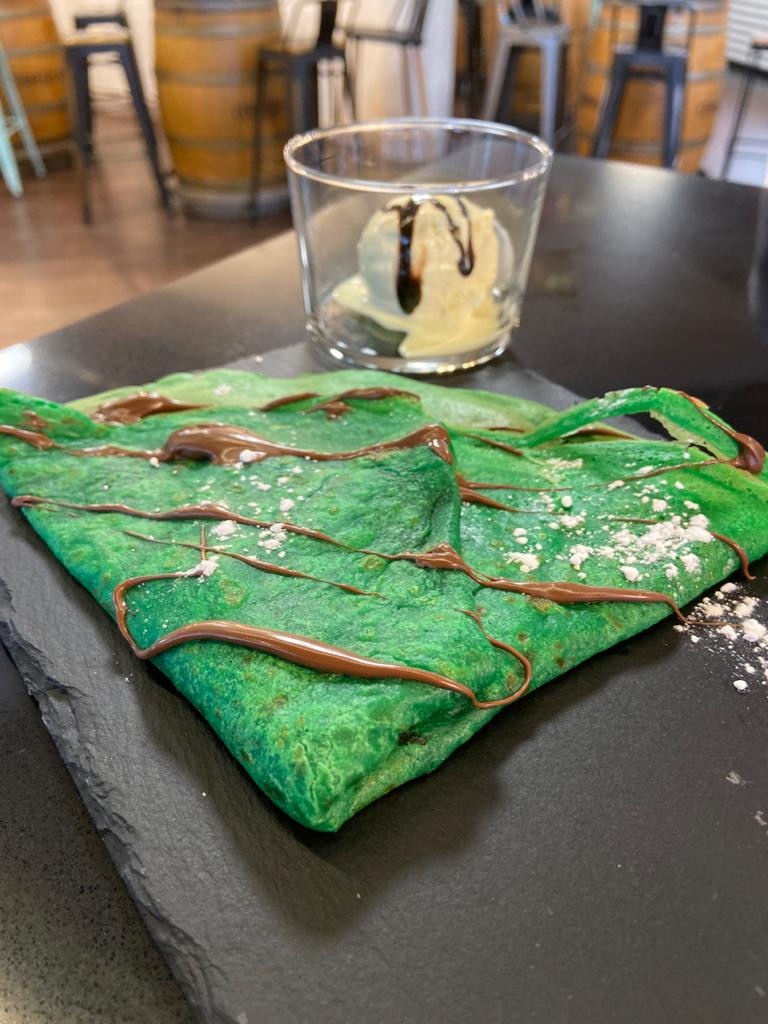 Crepes con forma de u00e1rbol de Navidad Mercado de Sanse