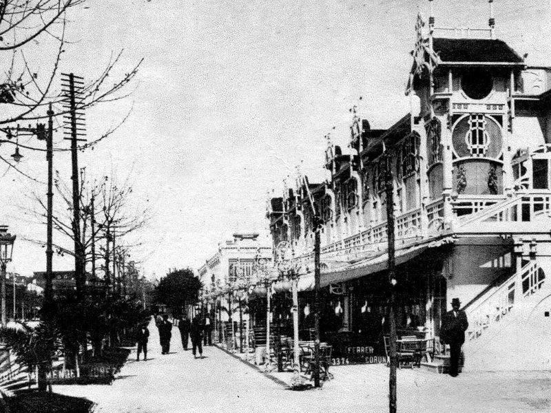 La terraza en la coru  a Sada, 1918