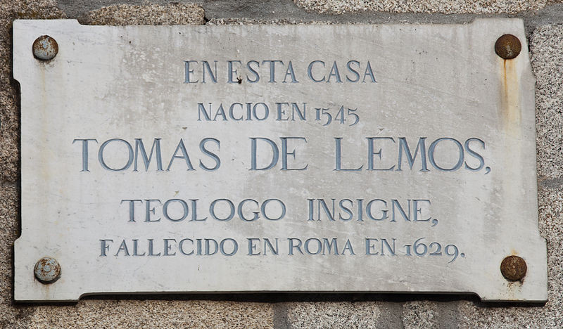 800px Tomu00e1s de Lemos. Placa en casa natal. Ribadavia. Galiza