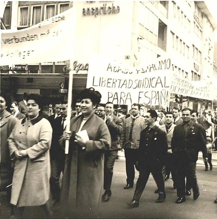 Manifestacion en Alemania au00f1os 60 (Foto UCM Biblioteca Histu00f3rica Mu00e1rques de Valdecilla)