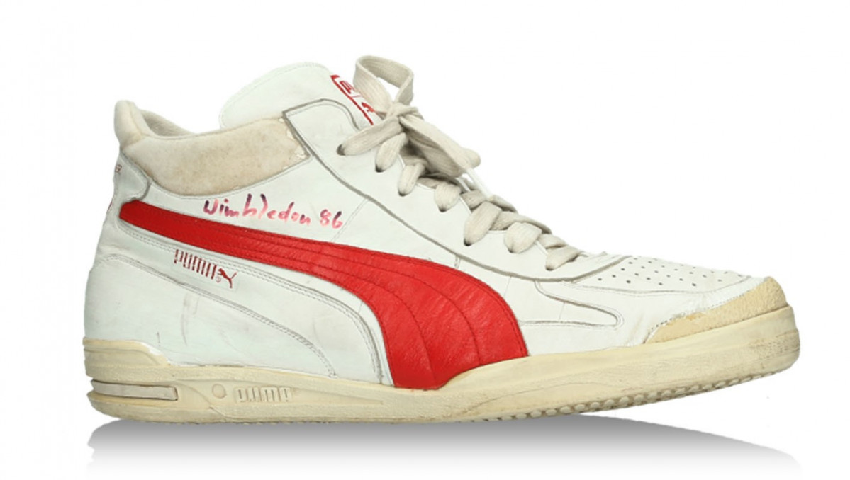 Zapato ganador Wimbledon 1986 por Boris Becker rec