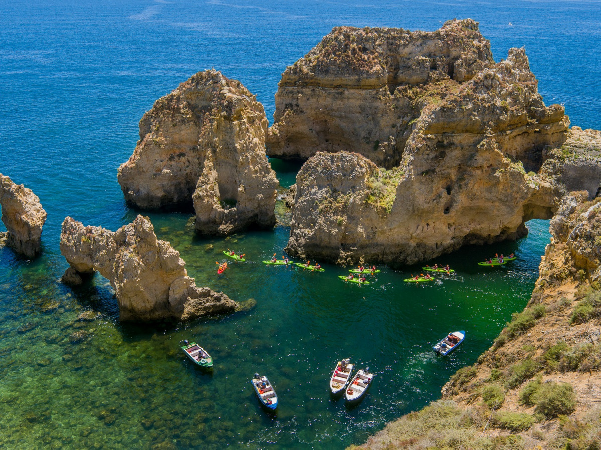 Lagos Ponta da Piedade Cru00e9ditos Algarve visto do Ar 1500