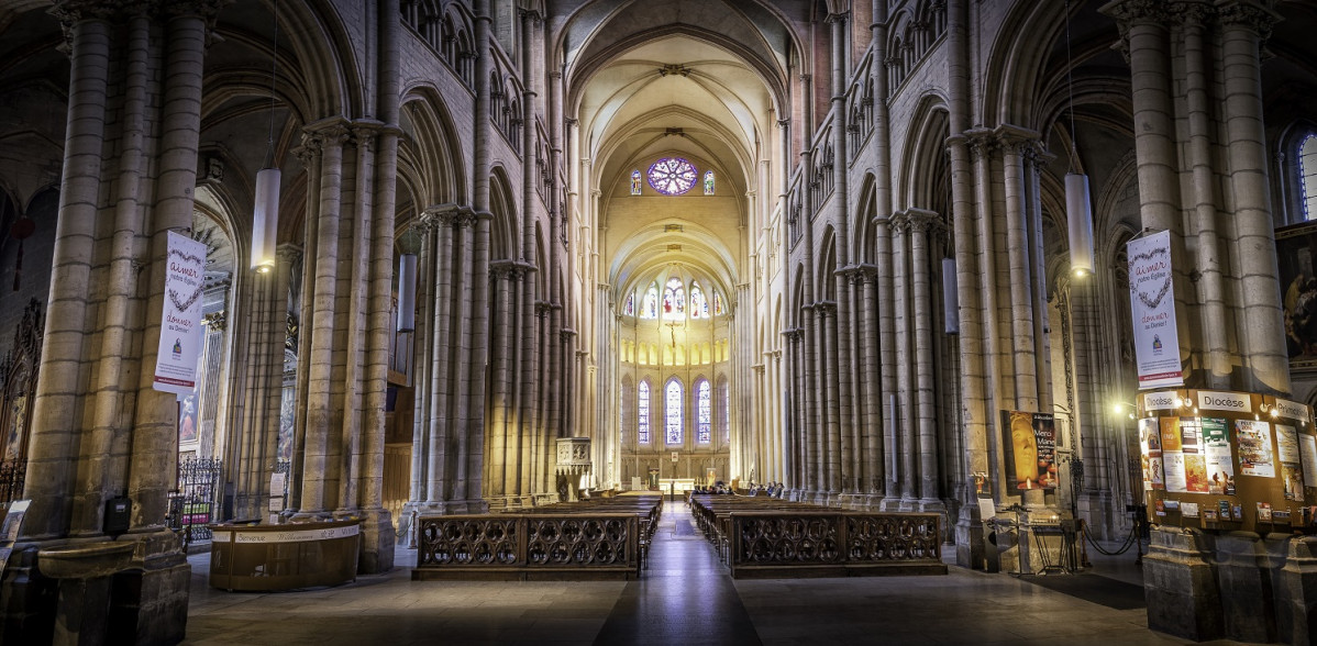 Lyon, Interio de la catedral de Saint Jean, Lyon