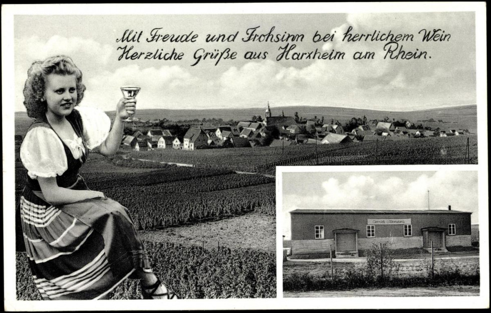 Harxheim Rhein Ortschaft und Umgebung Weinkoenigin