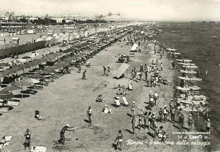 Spiaggia di rimini anni 60