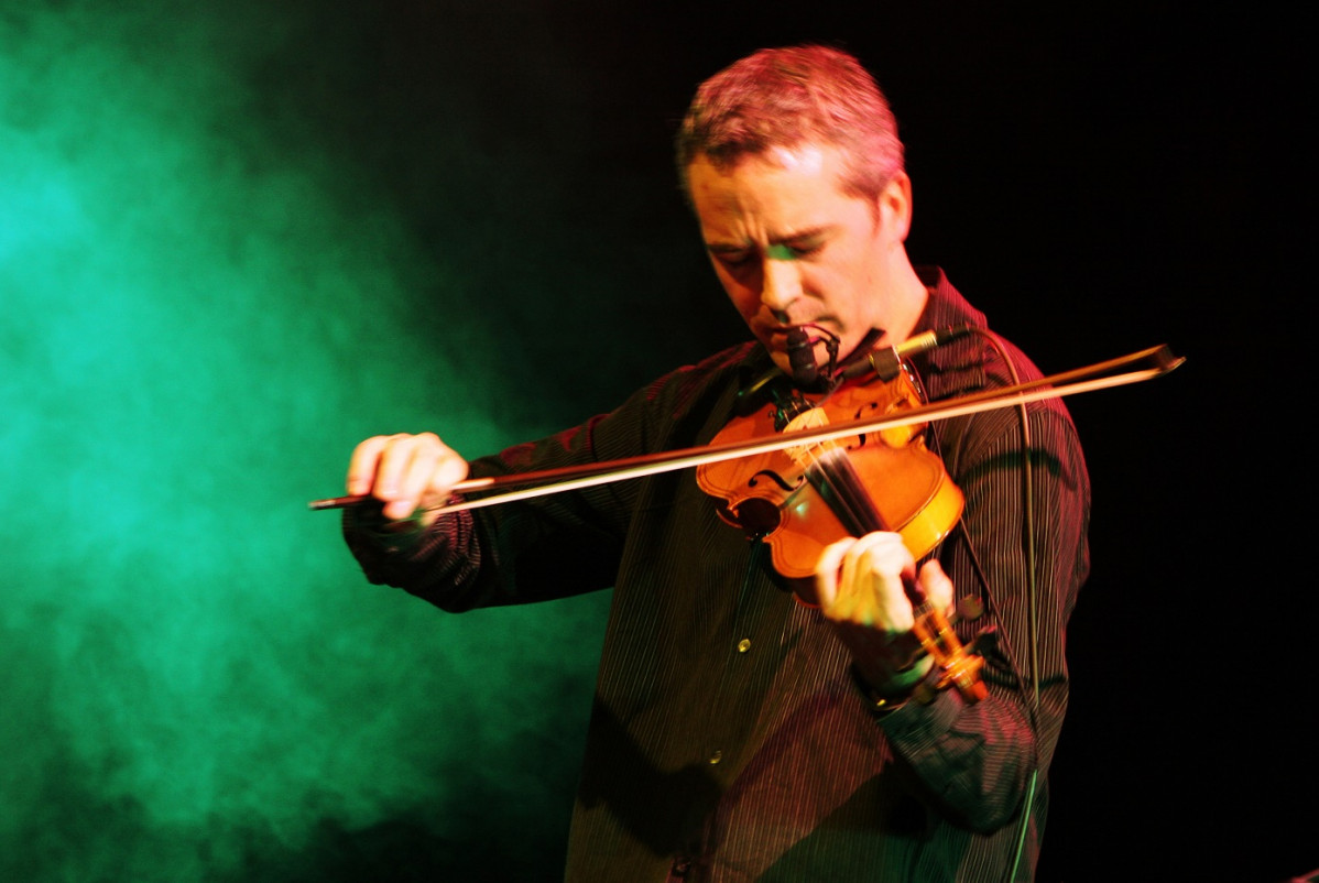St Patrick's Day fiddler