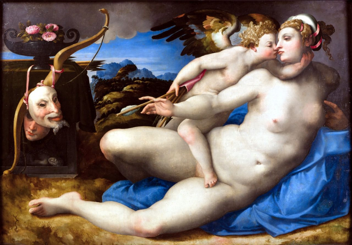1614630671 cupido besando a venus de miguel angel