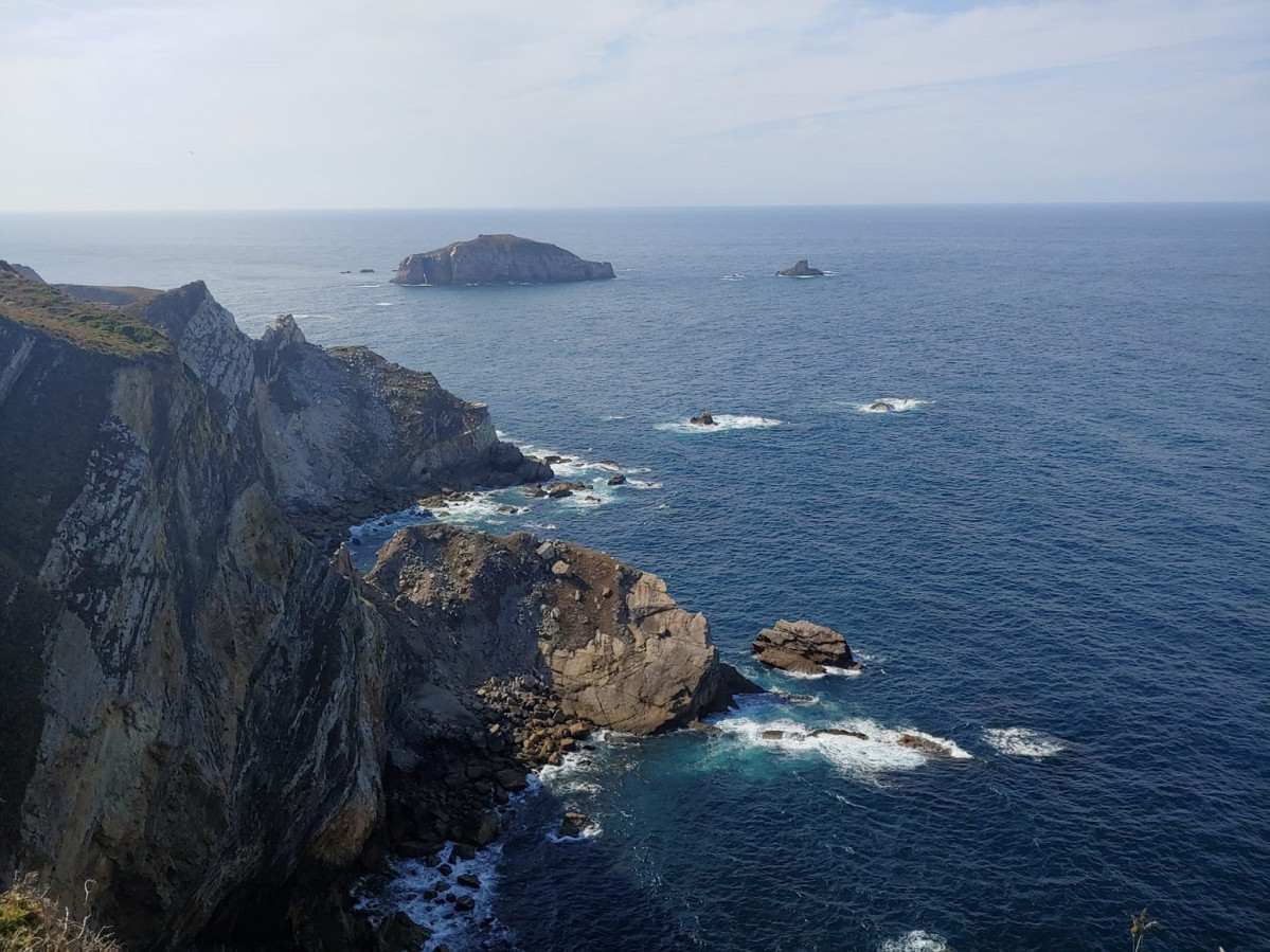 Panoru00e1mica, desde el Cabo de Peu00f1as, Asturias