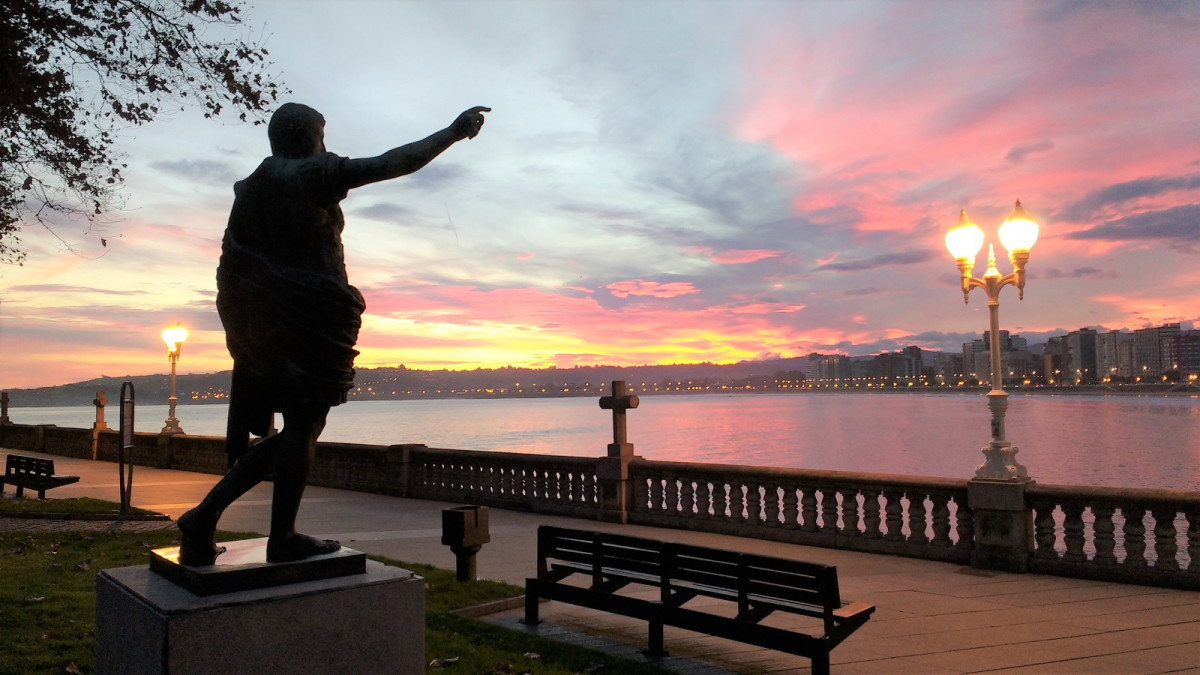 Octavio Augusto, Gijón (Asturias), Ruta Vía de la Plata