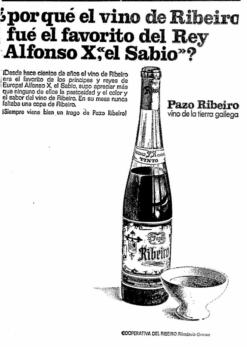 Primer anuncio de Pazo Ribeiro