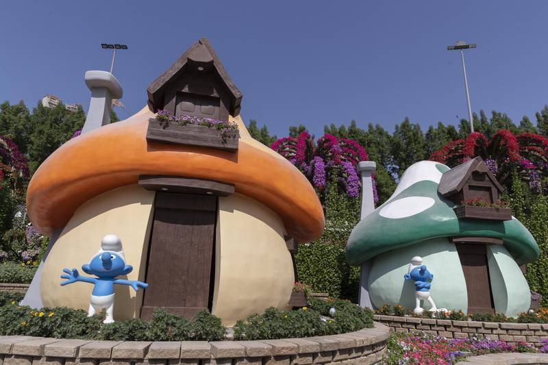 Smurfs Village in Dubai Miracle Garden