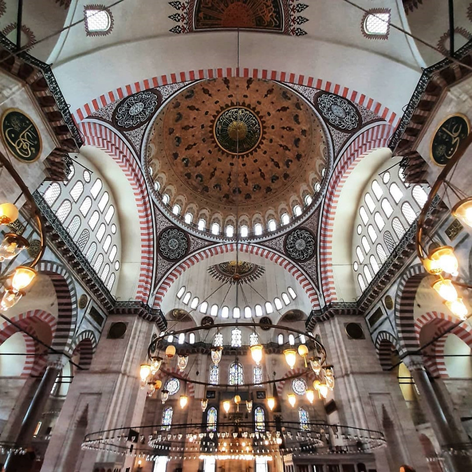 Estambul, Interior de La Mezquita de Soliman