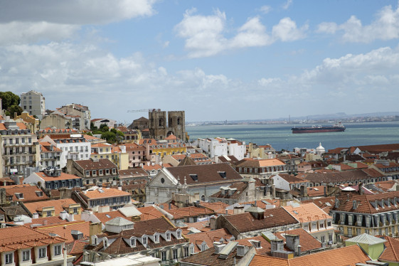 Lisboa en la desembocadura del río Tajo