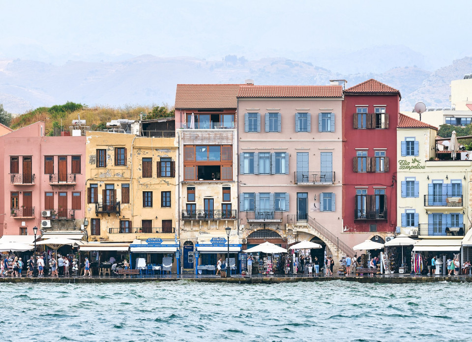 Vista del litoral de Chania, Creta