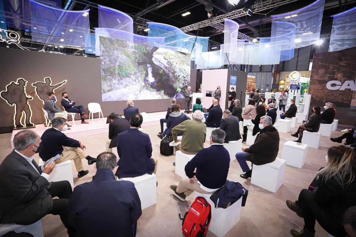 Presentaciu00f3n del geodestino Manzaneda   Trevinca   Valdeorras en Fitur 2022