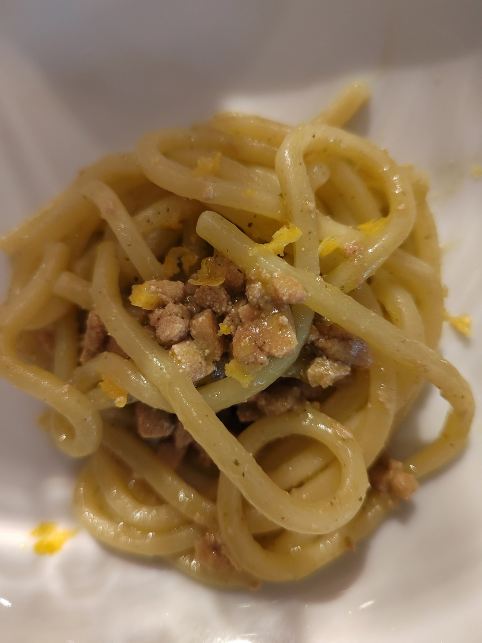 Linguine con botarga  Ozio Gastronomico