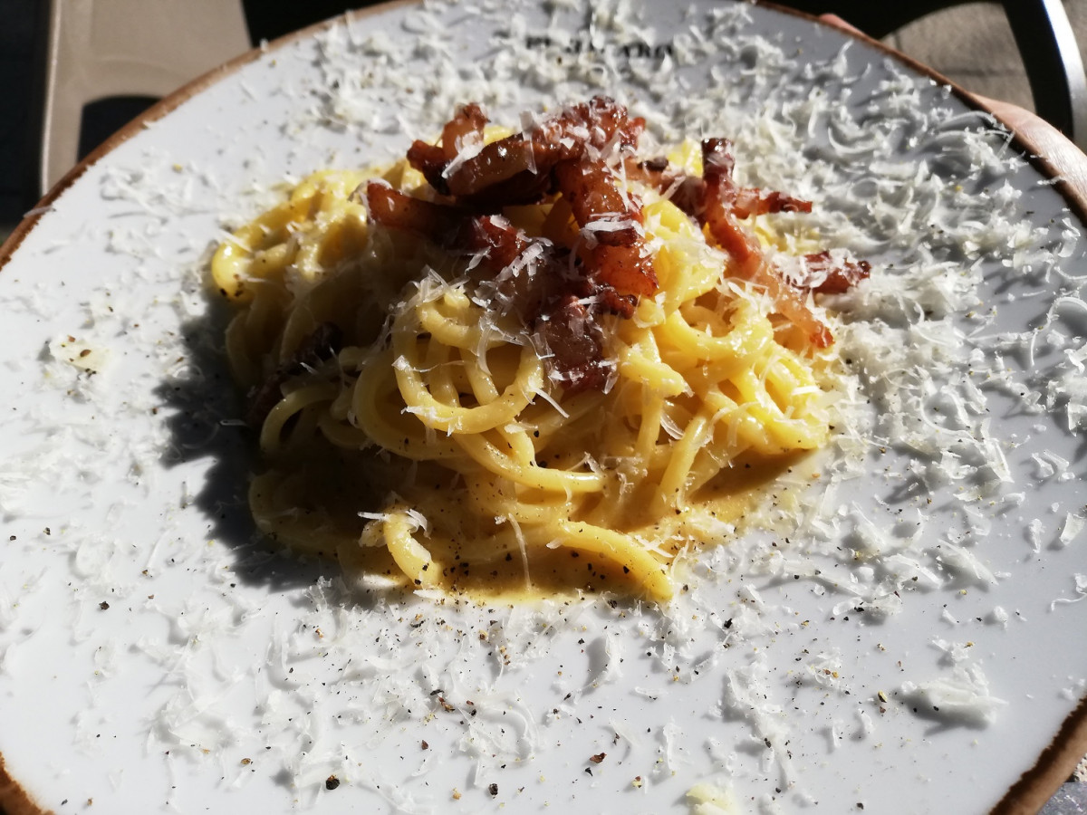 Pici a la carbonara  El Bacaro de Fabio