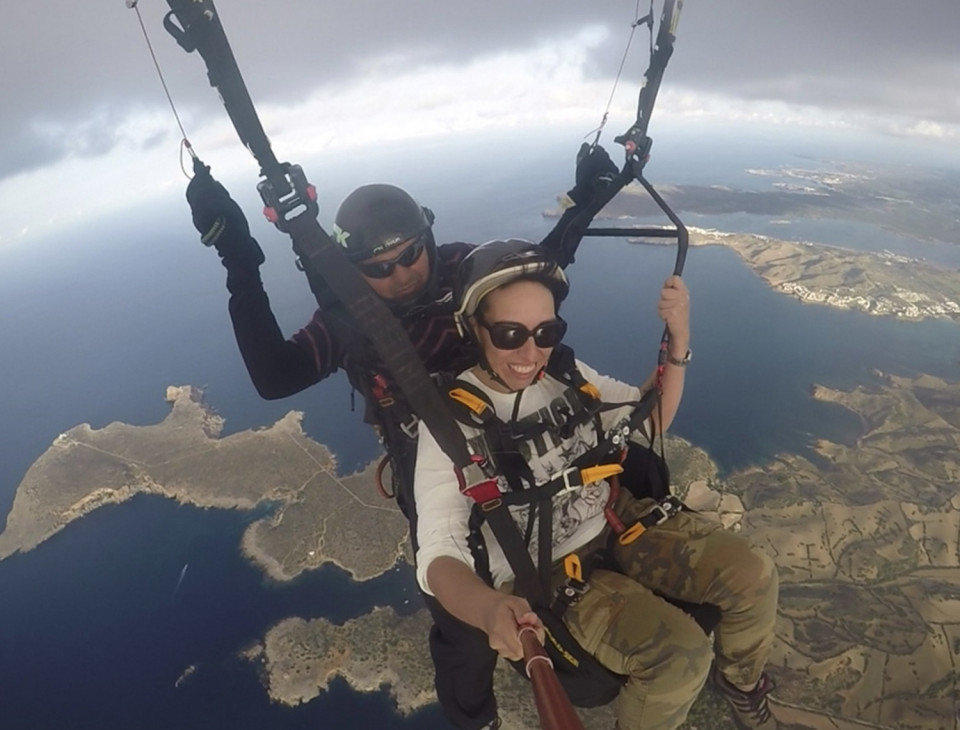 Parapente Menorca, Salto tandem