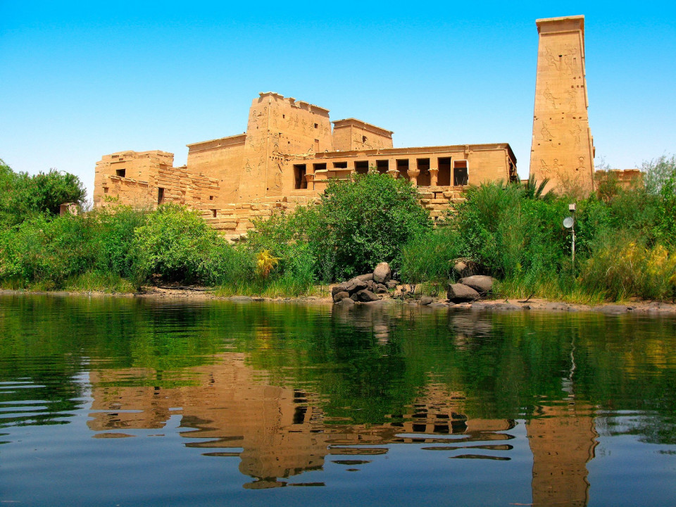 Templo de Philae, a  las orillas del Nilo