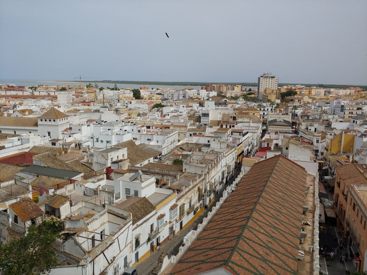 Sanlu00facar de Barrameda, desde la terraza del Palacio Ducal de Meidna Sidonia