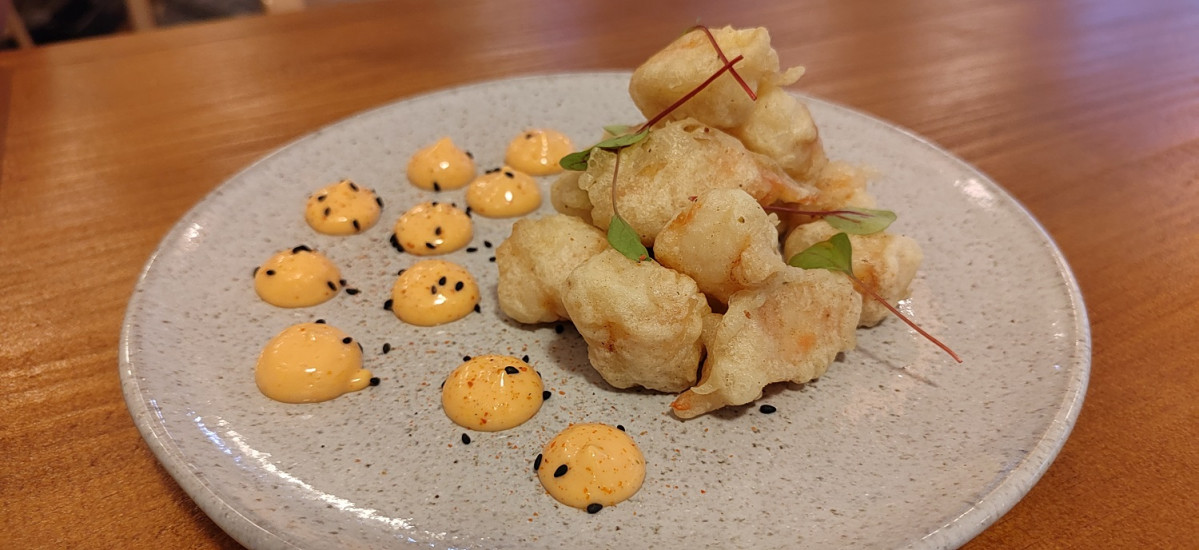 Langostinos en tempura Hasaku