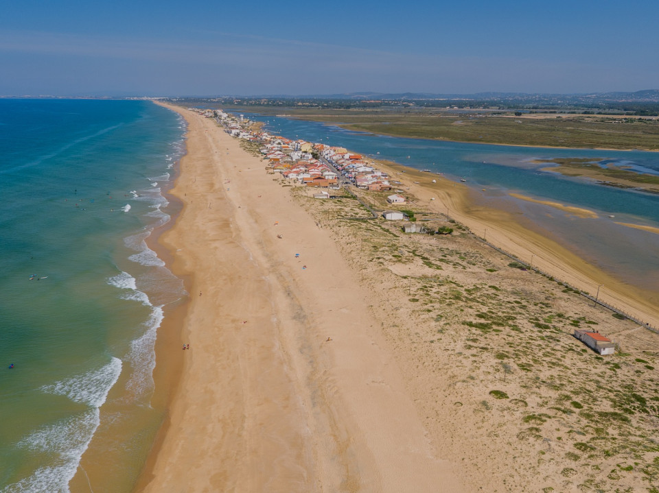 Isla de Faro, Algarve visto desde el Aire