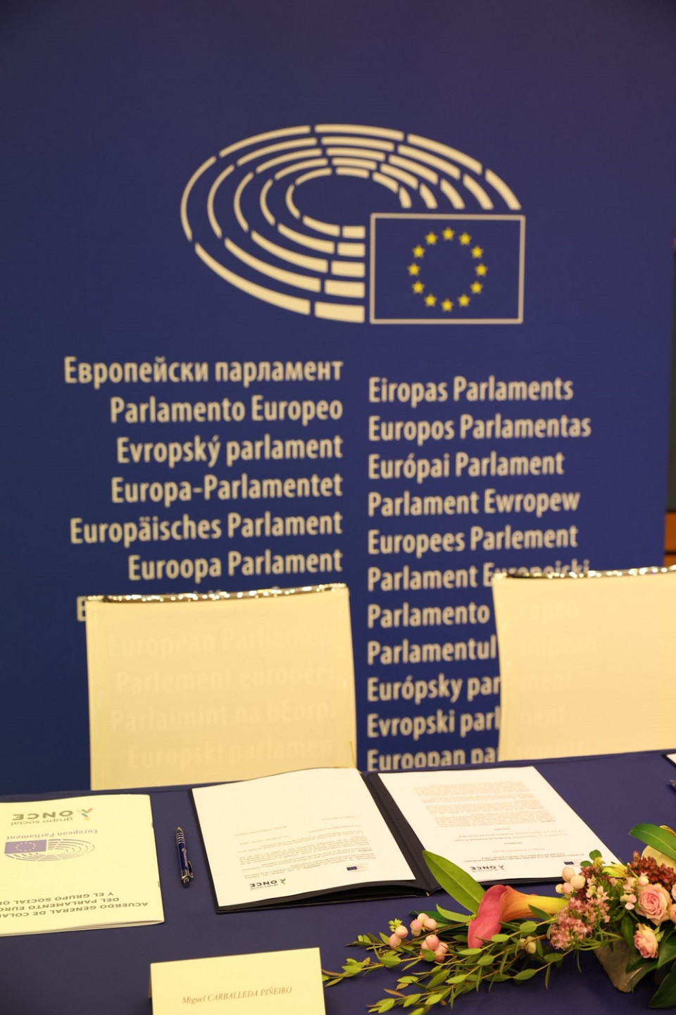 Convenio Grupo Social ONCE y Parlamento Europeo