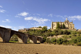 Puente de piedra y Catedral de Soria