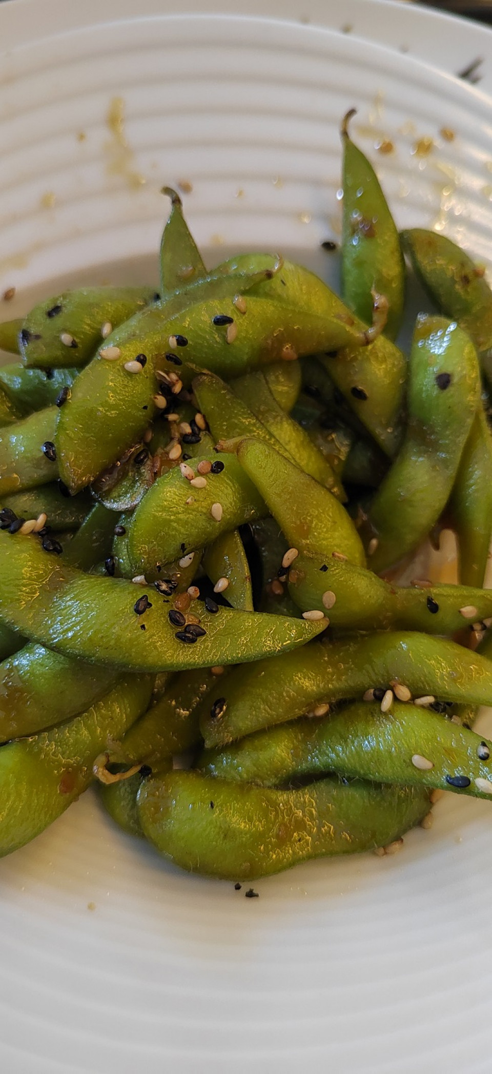 Edamame al vapor en KBK