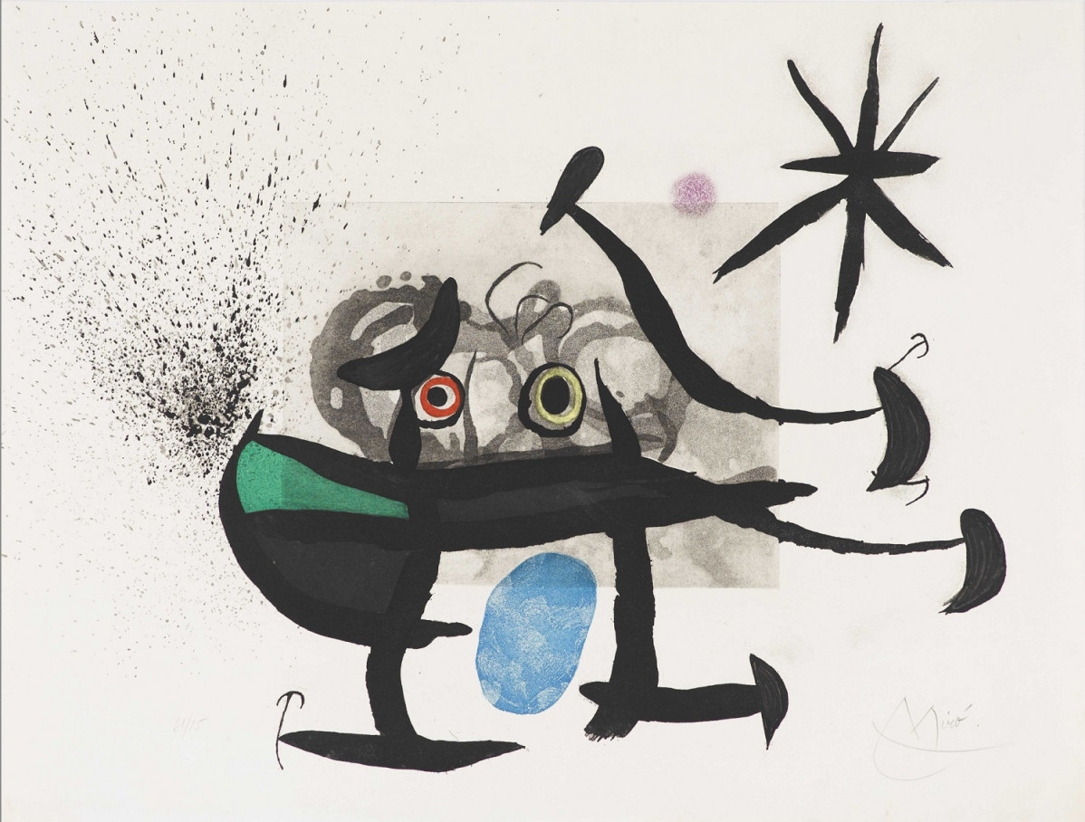 Los vendimiadores Joan Miró Aguafuerte 1963