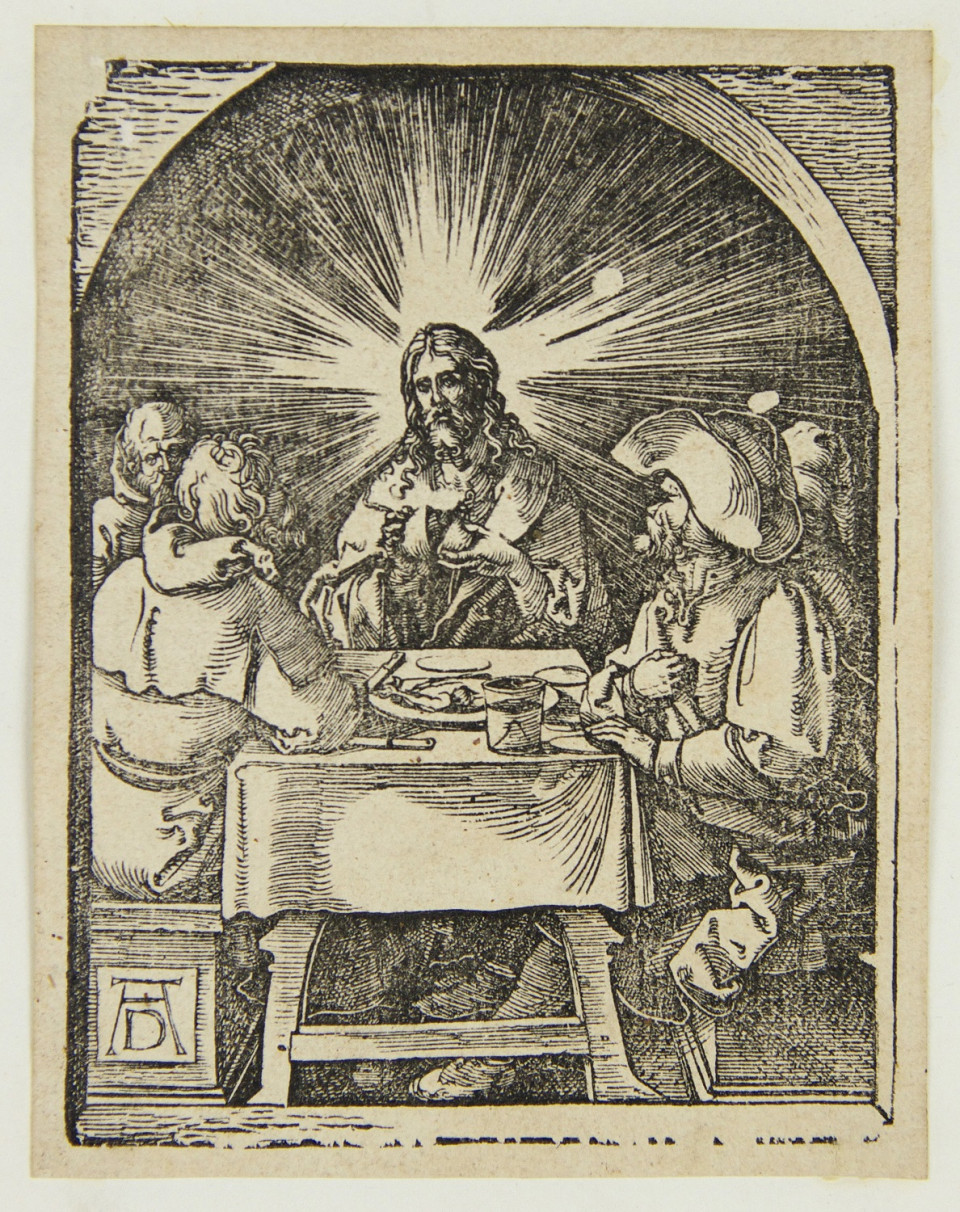 La cena de Emaus Durero Xilografia 1510