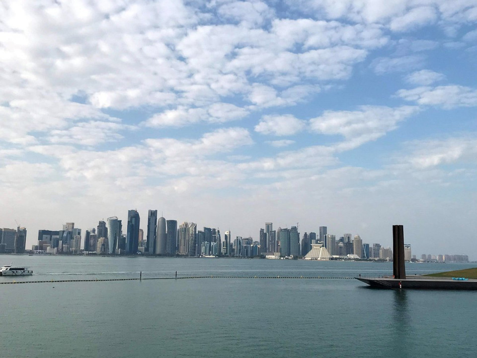 Doha. La Corniche, Skyline