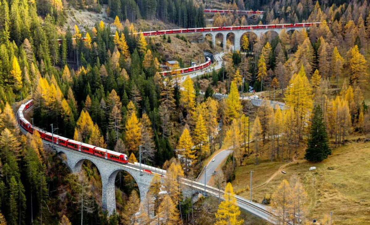 El tren mas largo del mundo mide 191 km. Foto RhB