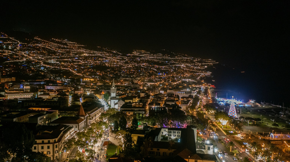 Funchal, panoru00e1mica por Navidad